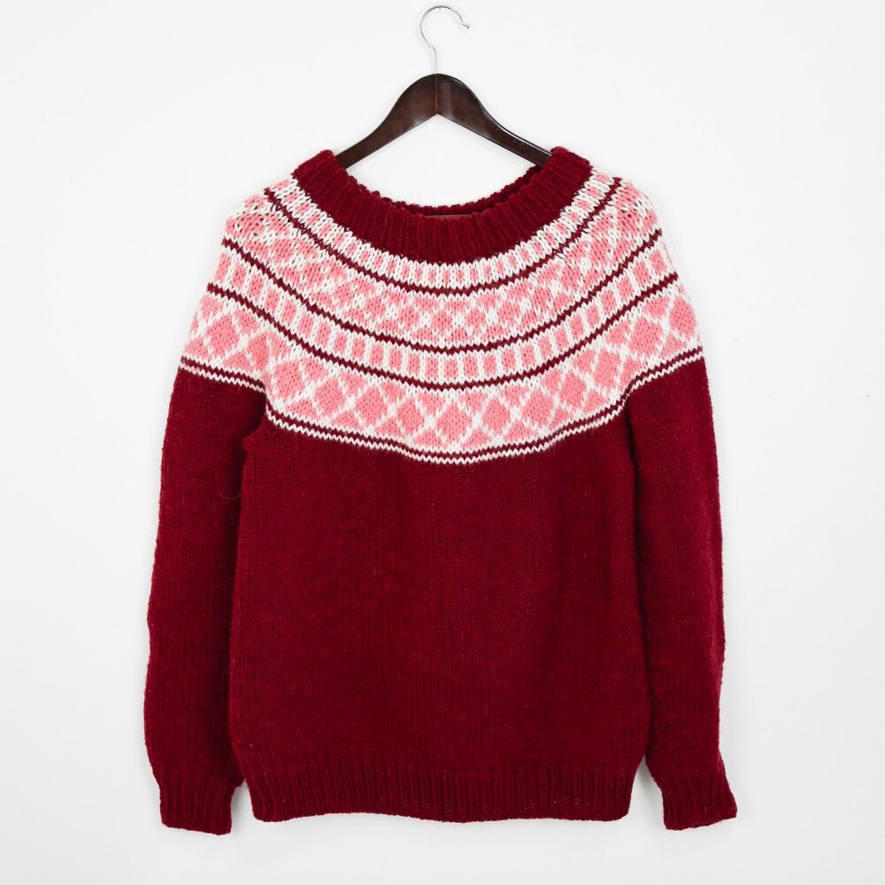 M/L Handmade Fair Isle Sweater